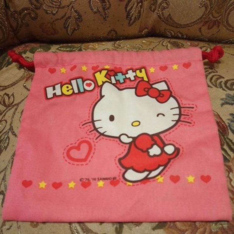 Hello Kitty 凱蒂貓 束口包 小包包 隨身包 收納包 二手