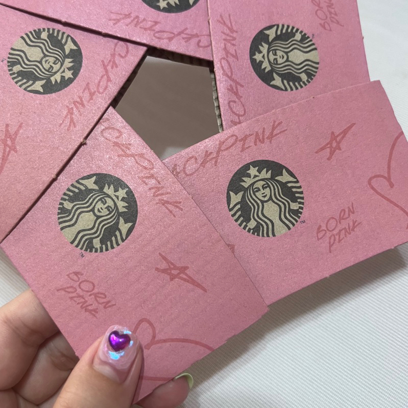 全新 現貨 Starbucks 星巴克 black pink Bp聯名 冷水杯 杯套 貼紙 紙袋 馬克杯 隨行杯 限量