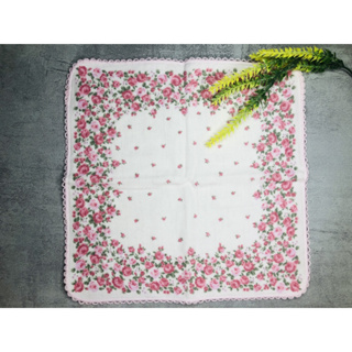 (現貨) 日本製 玫瑰花圖樣紗布手帕 玫瑰花 生日禮物 純棉 毛巾 手巾 手帕 日本直送商品