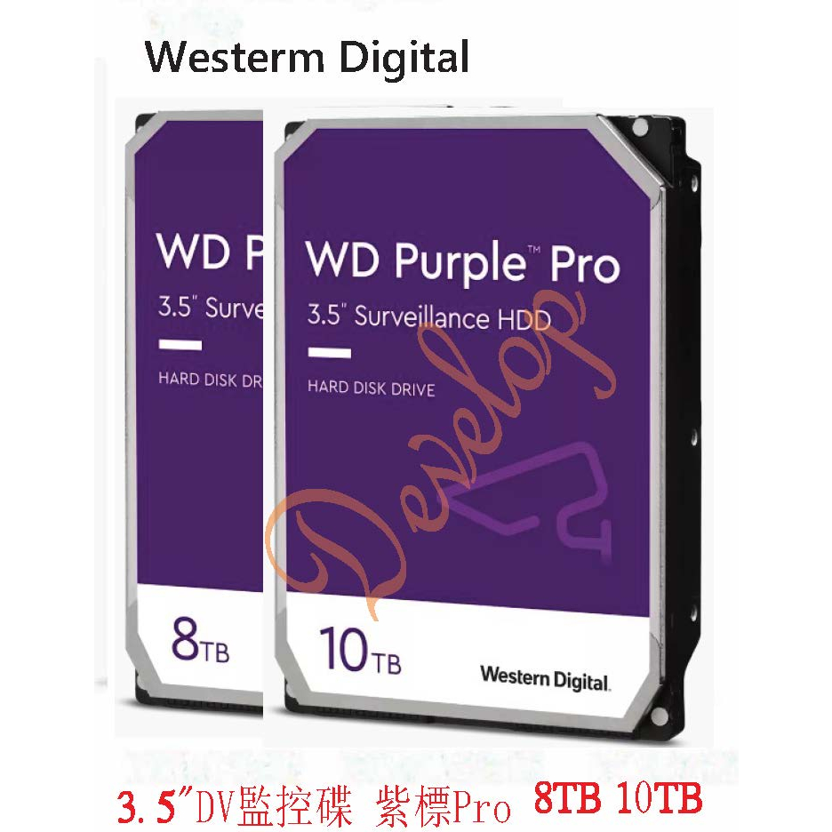 WD【紫標PRO】8TB 10T 3.5吋監控硬碟(WD8001PURP)工業包裝