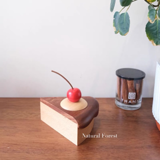 Natural Forest｜櫻桃蛋糕實木首飾盒 收納盒 桌面收納