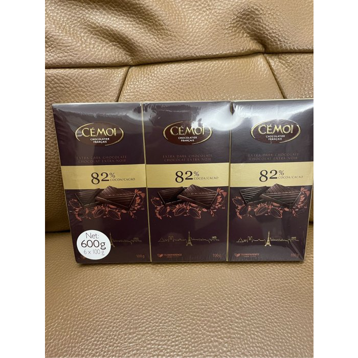 法國進口 CEMOI 82%黑巧克力一組100g*4盒 319元--可超商取貨付款 4 直購
