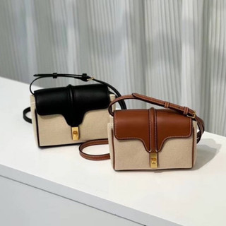 C家同款mini soft 16 牛皮拼帆布［0802］