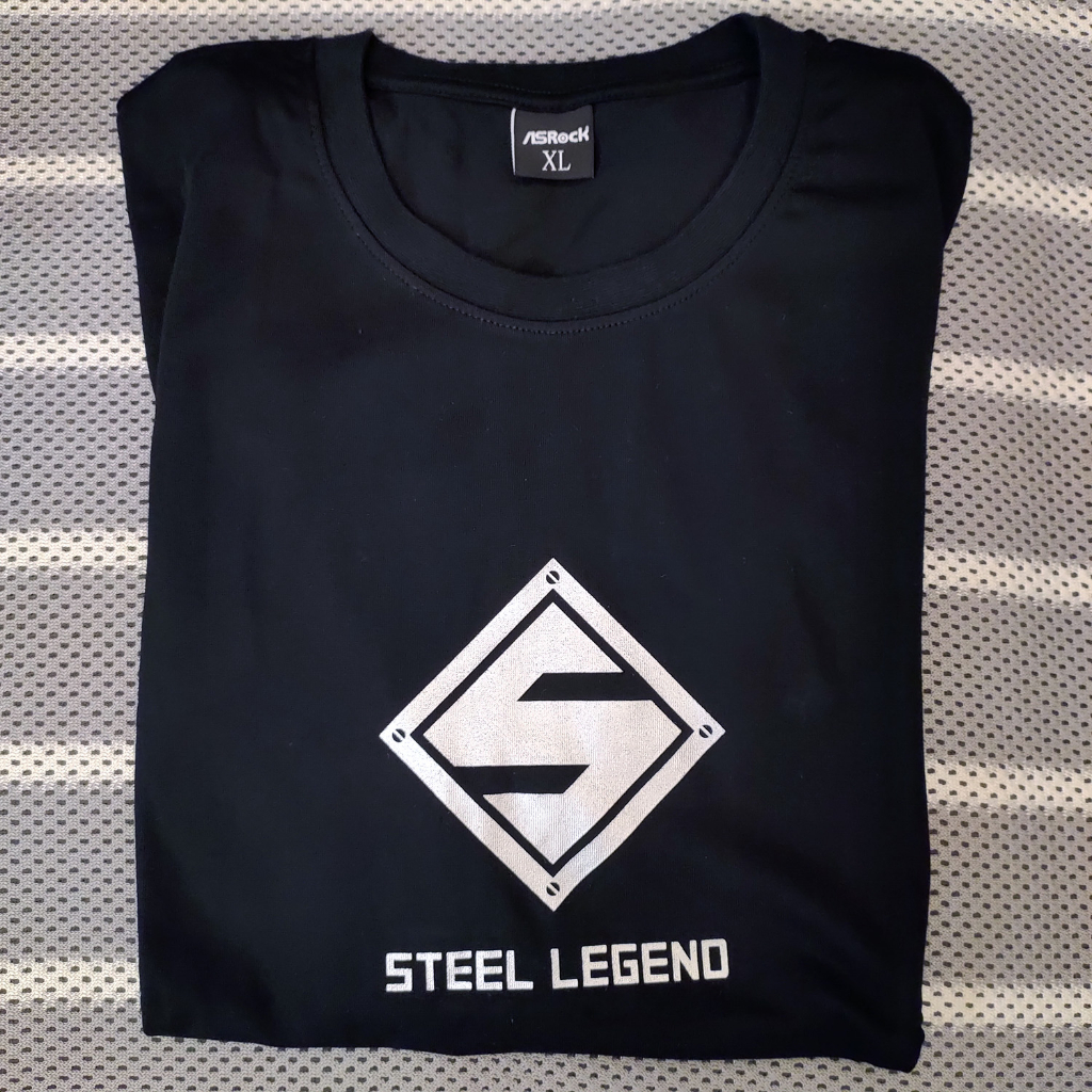 現貨 華擎 Asrock steel legend T-Shirt T恤 (XL/黑色) 全新