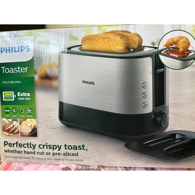 飛利浦電子式智慧型厚片烤麵包機💕全新烤吐司機💕烤麵包、吐司兩用機💕