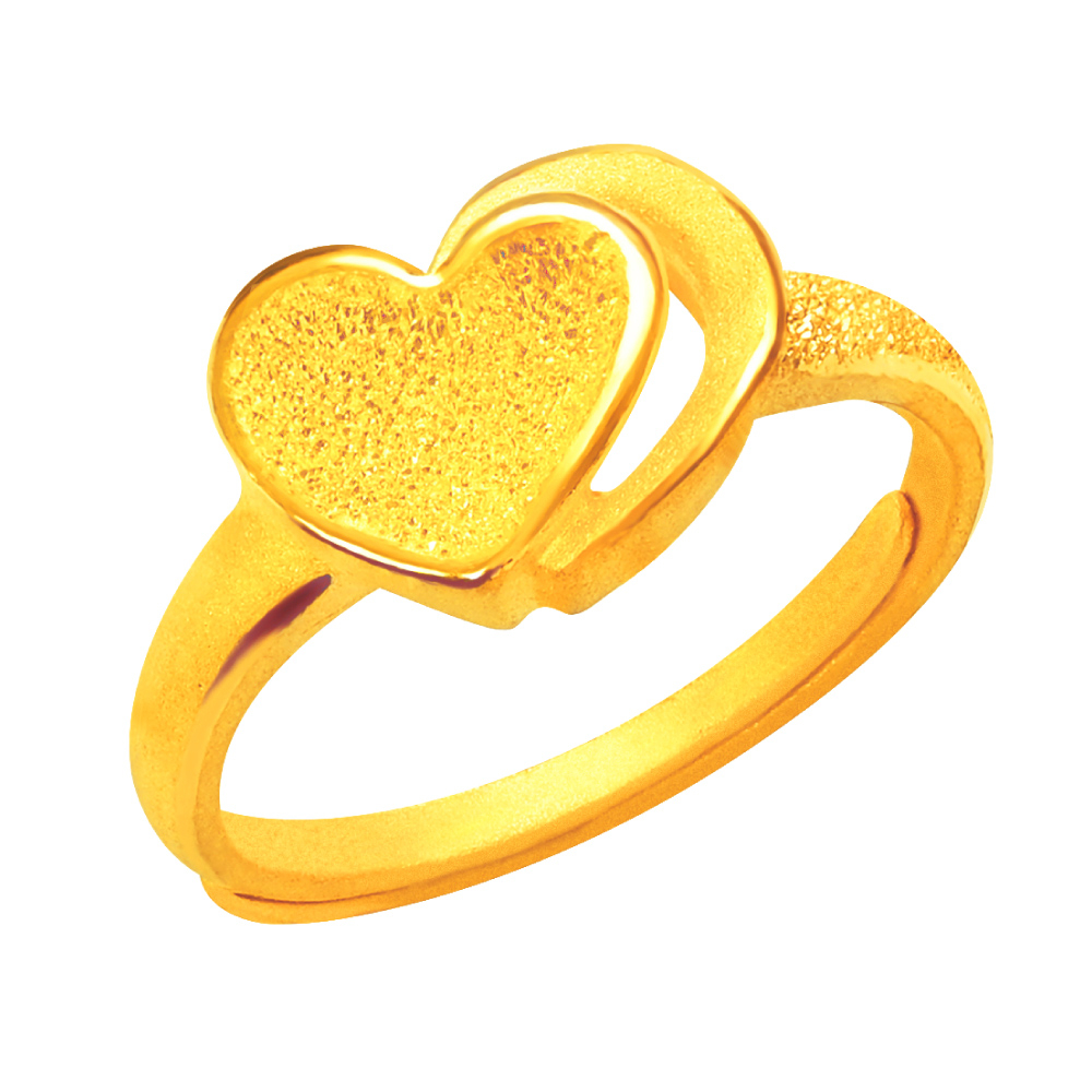 【元大珠寶】『心愛』黃金戒指 活動戒圍-純金9999國家標準2-0219
