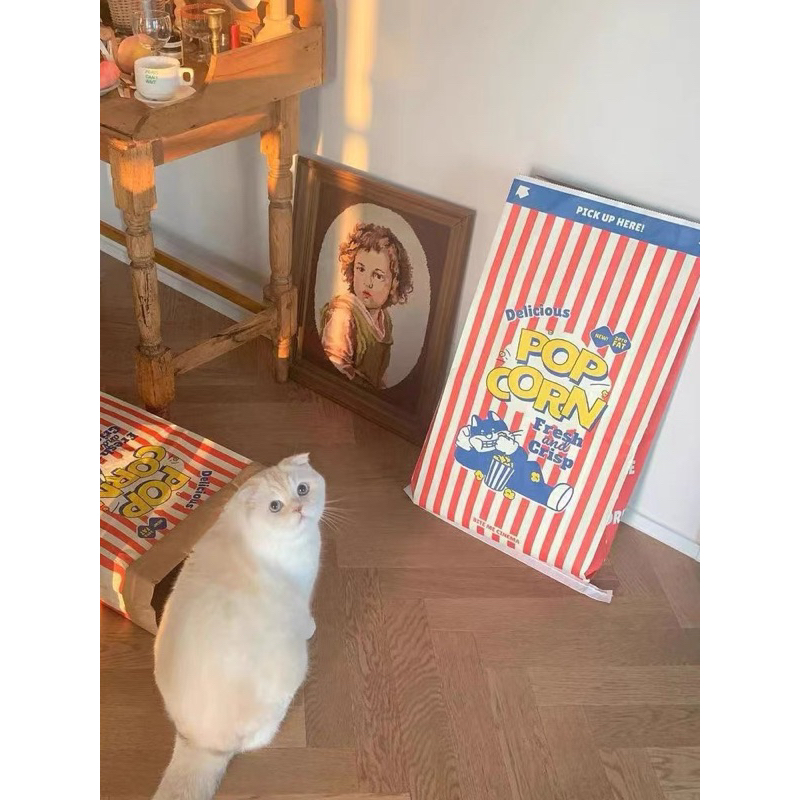 貓咪🐈爆米花大紙袋🍿️