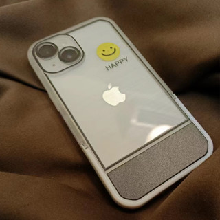 iphone14 手機殼 隱形支架手機殼 HAPPY 透明殼