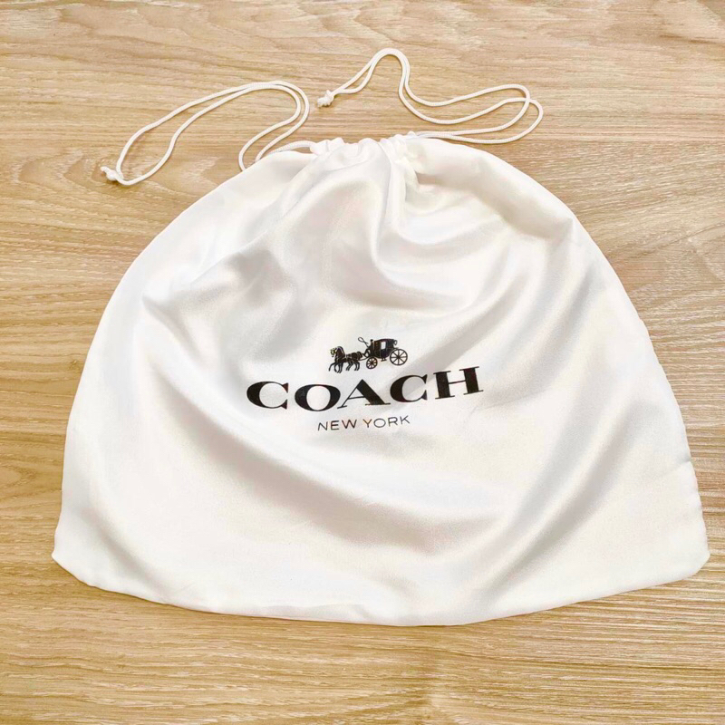正版COACH精品絲緞布防塵套束口袋/首飾項鏈皮夾包包禮盒專用束口袋