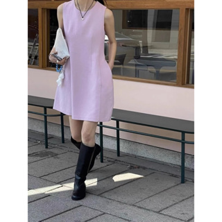[ANO]現貨* 韓國東大門紫色連衣裙 / 紫色洋裝 / 韓國口袋洋裝