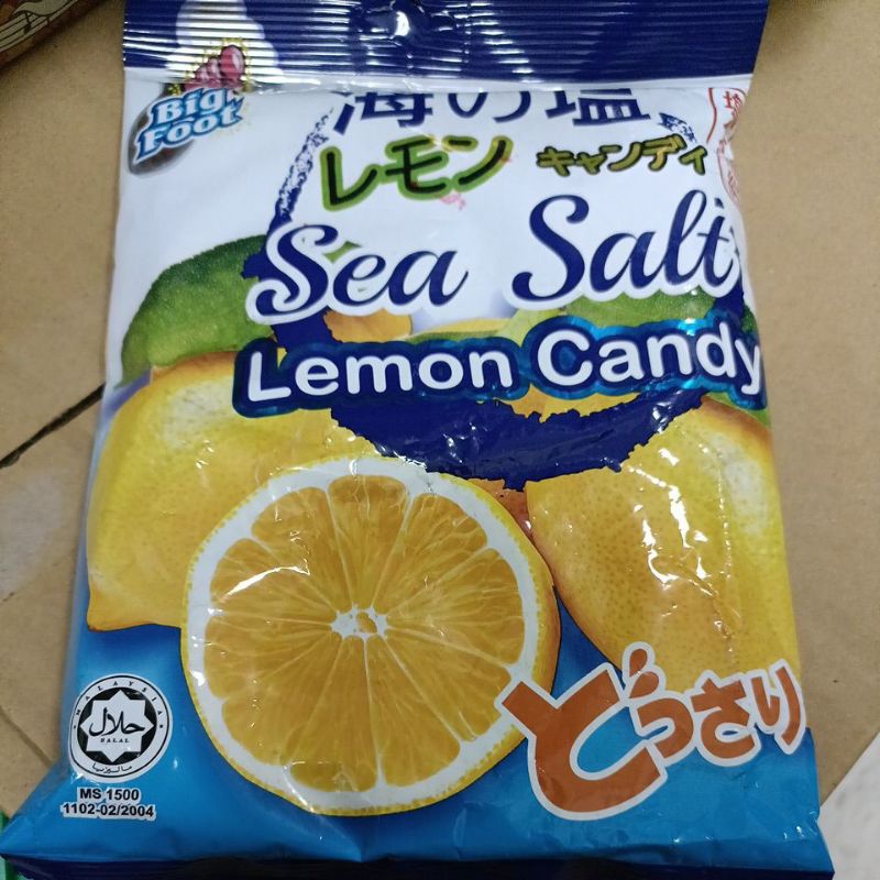 馬來西亞 BF檸檬糖 薄荷岩鹽/海鹽 150g