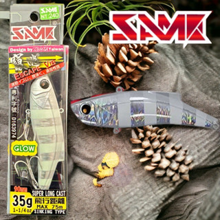 中壢鴻海釣具《SAME》竄逃ESCAPE VIBE 9cm #08(白條紋夜光) 35g