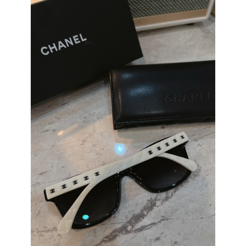 【現貨】麗睛眼鏡Chanel【可刷卡分期】香奈兒 CH5484 熊貓配色 太陽眼鏡 香奈兒熱賣款 小香眼鏡 香奈兒眼鏡