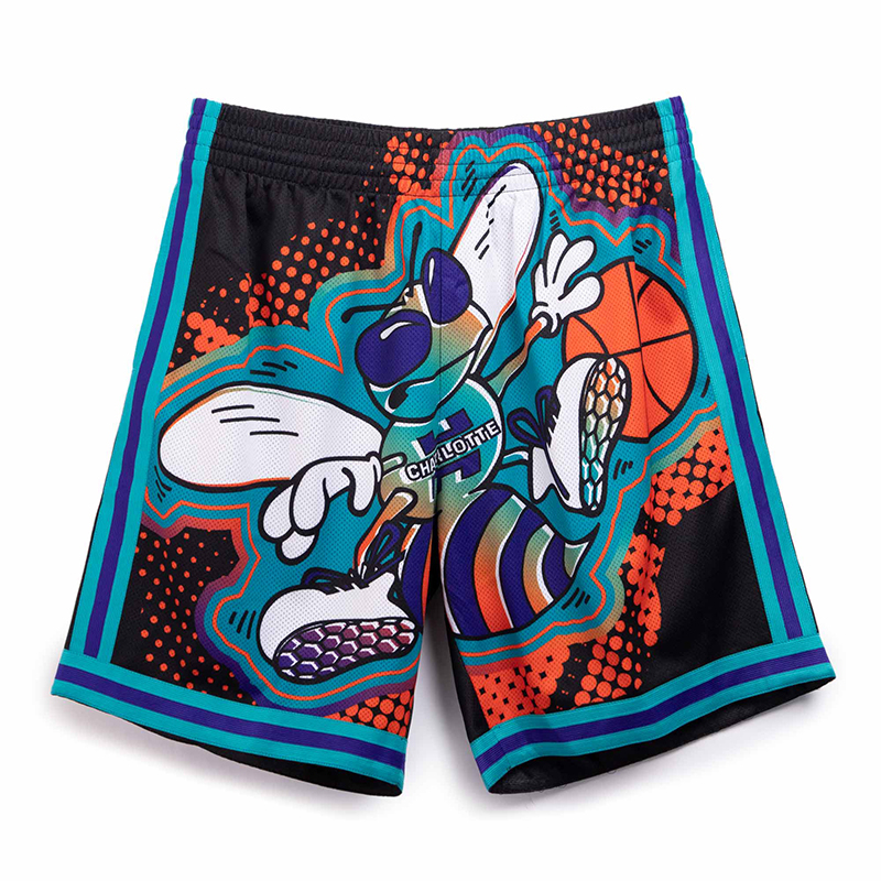 Mitchell & Ness NBA short Hornets 黃蜂隊 短褲 黑藍 MN23B-SH02CH