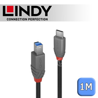 LINDY 林帝 ANTHRA USB3.2 Gen1 Type-C/公 to B/公 傳輸線 1m (36666)