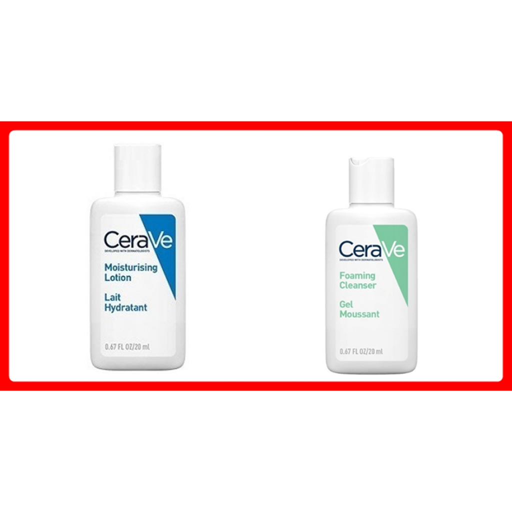 CeraVe 適樂膚 長效清爽保濕乳/溫和泡沫潔膚露 20ml