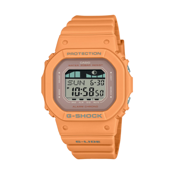 【CASIO G-SHOCK】G-LIDE系列懷舊退色感數位運動腕錶-俏皮橘/GLX-S5600-4/台灣總代理公司貨享