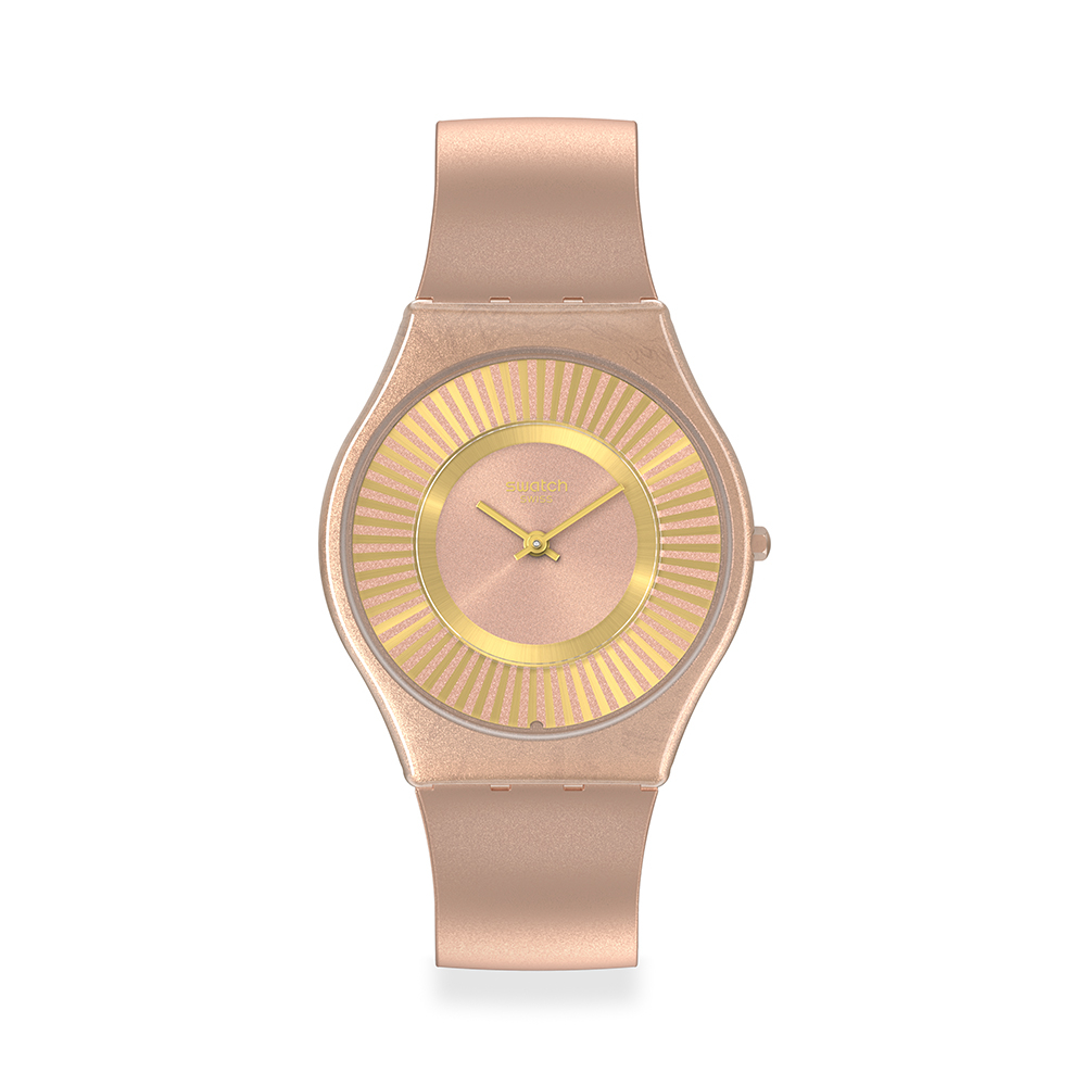 【SWATCH】 SKIN超薄系列手錶 TAWNY RADIACE (34mm) 男錶 女錶 手錶 SS08C102