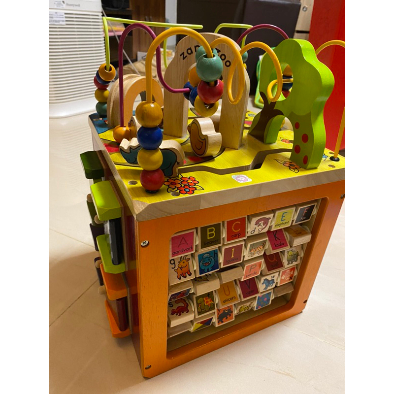 B.toys 小丑動物園 zany zoo 木製 感統玩具 二手