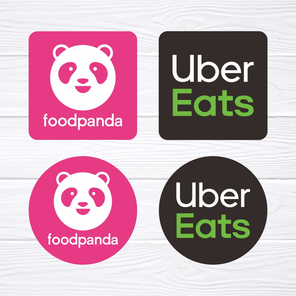 日本原裝UV彩墨印製 UBER EAT  foodpanda 外送平台貼紙