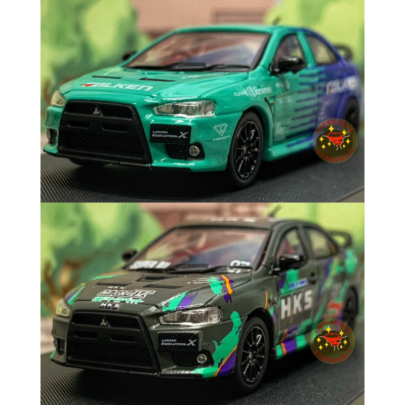 🔅里氏模型車 TM 1/64 Mitsubishi Lancer Evolution 三菱 EVO X HkS 頭文字D