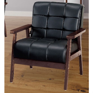🏭工廠直送🏭黑格胡桃色實木單人椅、雙人椅、大茶几、小茶几 3GM-285-1-2-3-4