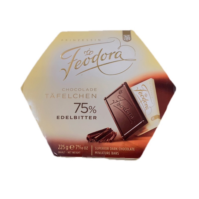 【蝦皮代開】【零食點心】Feodora 75% 黑巧克力薄片【勝心百貨】
