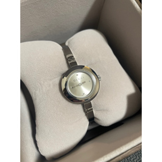 已售出❌GUCCI 古馳 手錶 25.5mm 不鏽鋼錶帶 手環錶 女錶 二手