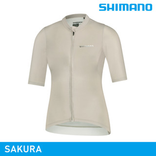 SHIMANO SAKURA 女性短袖車衣 / 米色 / 自行車 腳踏車 車衣