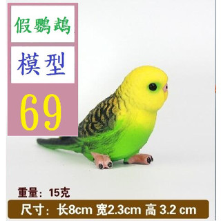 【三峽貓爸的店】模擬野生動物模型鳥類小鸚鵡塑膠實心兒童玩具科教微景觀擺 小鸚鵡模型裝飾