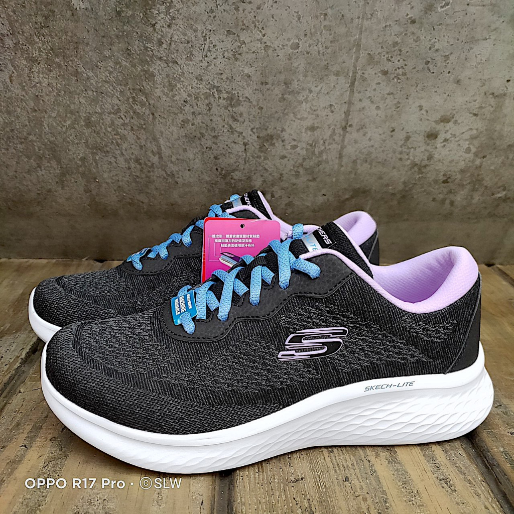 『 SLW 』150045WBKLV 女 SKECHERS SKECH-LITE PRO 針織 寬楦 健走鞋 38