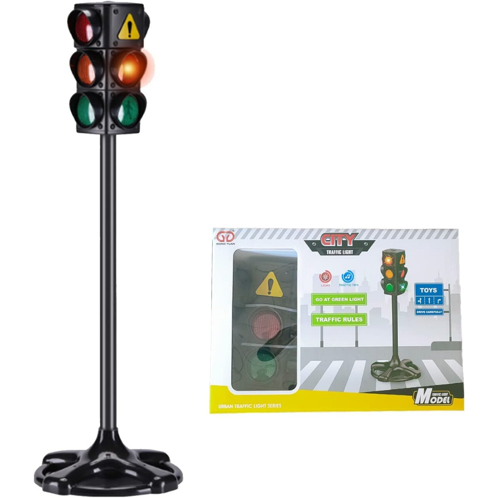 【W先生】大號 超大 兒童 聲光紅綠燈 玩具 交通安全 場景組 交通號誌 指示牌 路標 燈光 音效 模型 高約71公分