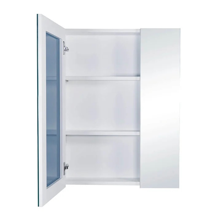 【海夫健康生活館】ITAI一太 簡約銀鏡 陶白鋼烤-鏡櫃 60x15x70cm(Z-GLDM002)