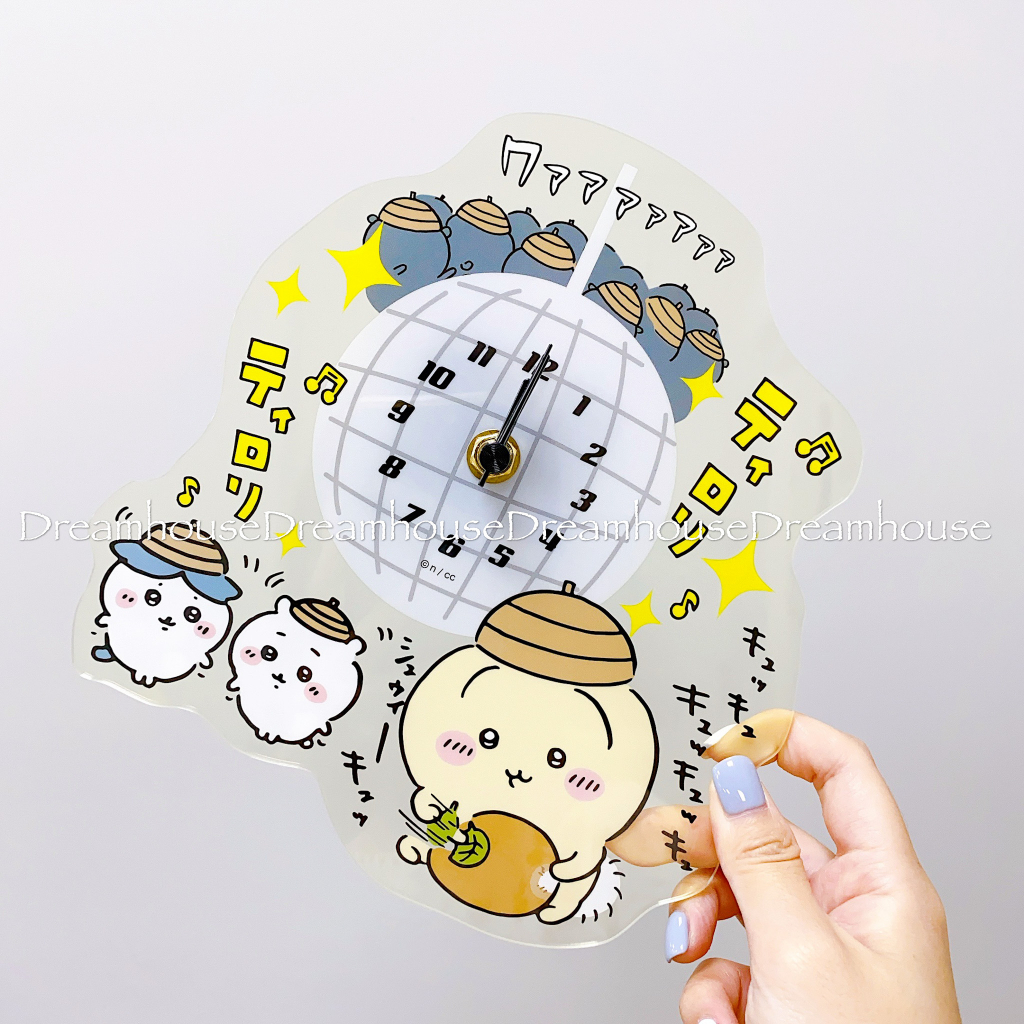 日本帶回 Chiikawa ちいかわ 吉伊卡哇 小八貓 兔兔 透明 壓克力 壁掛 造型時鐘 壁掛式時鐘 掛鐘 時鐘