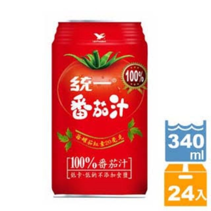 統一番茄汁340ml24入（只限桃園新竹地區購買）