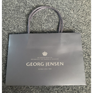 Georg jensen 喬治傑生 專櫃原廠紙袋 灰黑色銀字