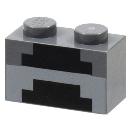 磚家 LEGO 樂高 深灰色 1x2 Brick 印刷 Minecraft 鍛造爐 3004 3004pb161