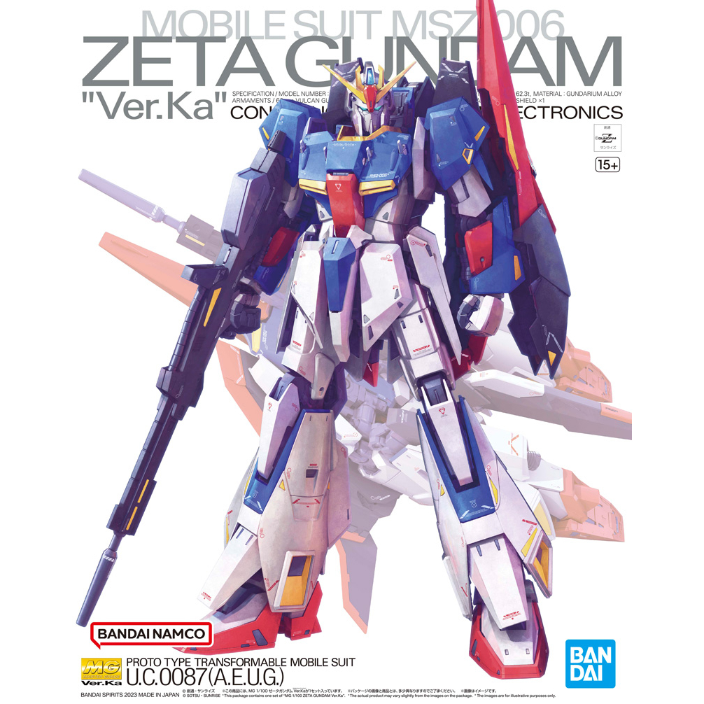 【模型屋】現貨 附水貼 BANDAI 鋼彈Z MG 1/100 ZETA GUNDAM Ver. Ka Z鋼彈 Z鋼