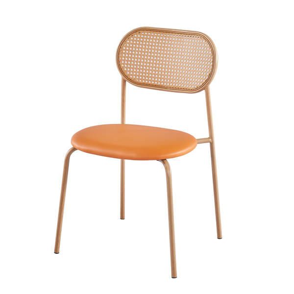 北歐風 日式風格 網美風 卡森 金屬腳 圓背 藤編 餐椅 設計款推薦 CHR024