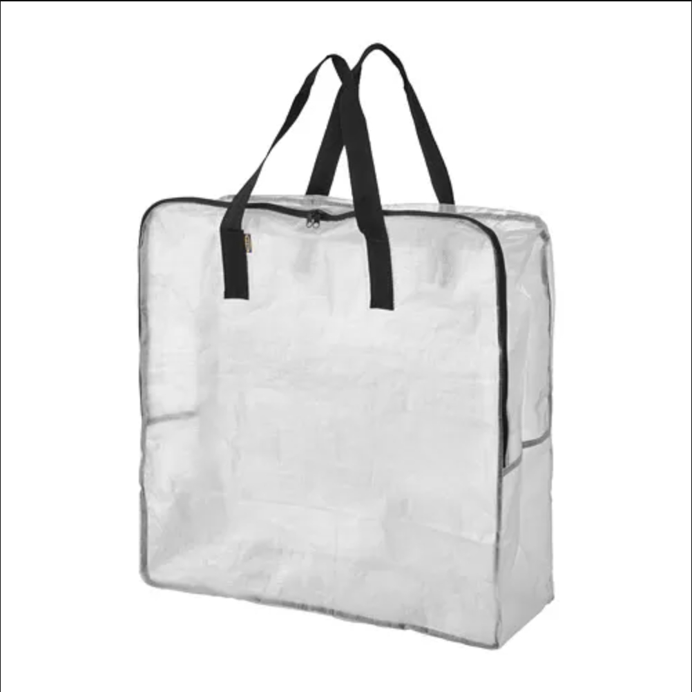 IKEA代購 DIMPA 透明收納袋 環保袋 環保購物袋 分類袋 拉鍊袋 洗衣袋 棉被收納袋 65*22*65
