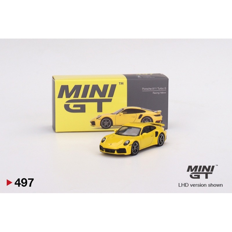 &lt;阿爾法&gt;MINI GT No.497 Porsche 911 Turbo S Racing Yellow