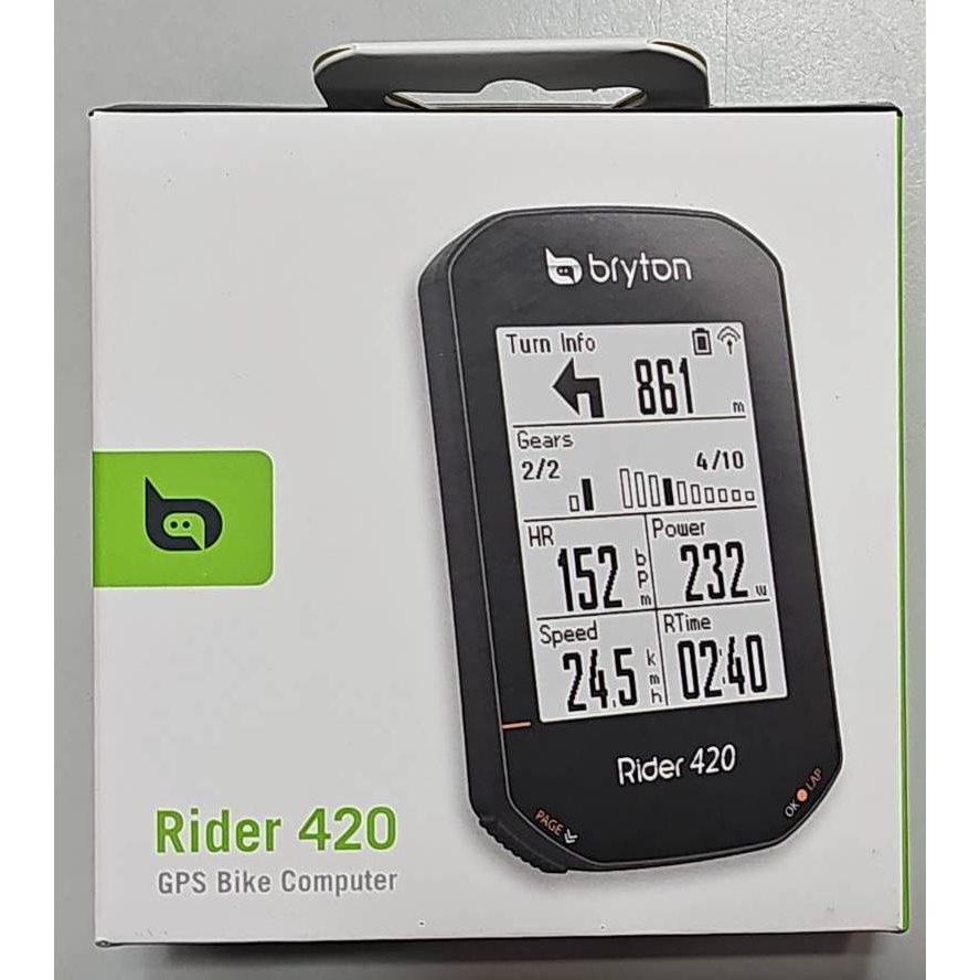 Bryton Rider 420E (主機+原廠固定座+充電線) GPS中文碼錶 420 E 會簡易導航的碼表