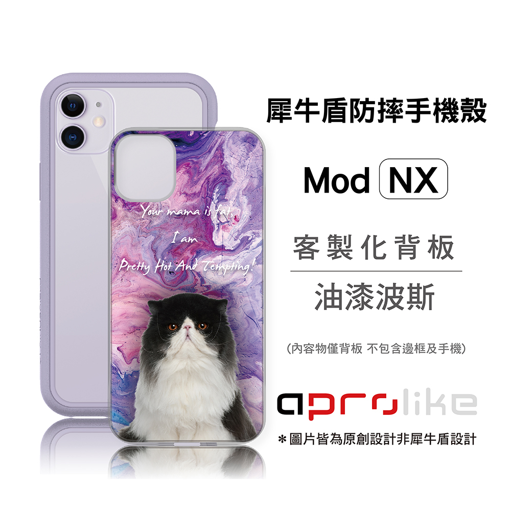 犀牛盾Mod NX / CrashGuard NX專用客製化背板 - 油漆波斯（圖片皆為原創設計非犀牛盾設計）