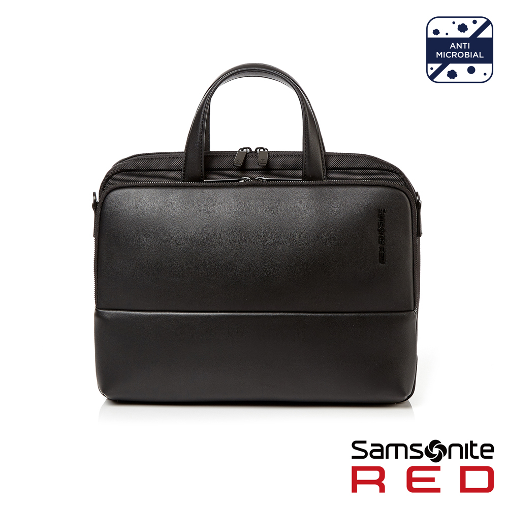 Samsonite RED NEUMONT 4拼接材質商務兩用公事包(黑)