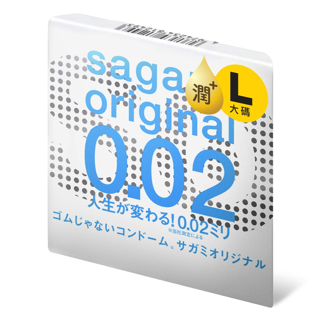 相模元祖 0.02 大碼 極潤裝 PU 保險套 1入【桑普森】