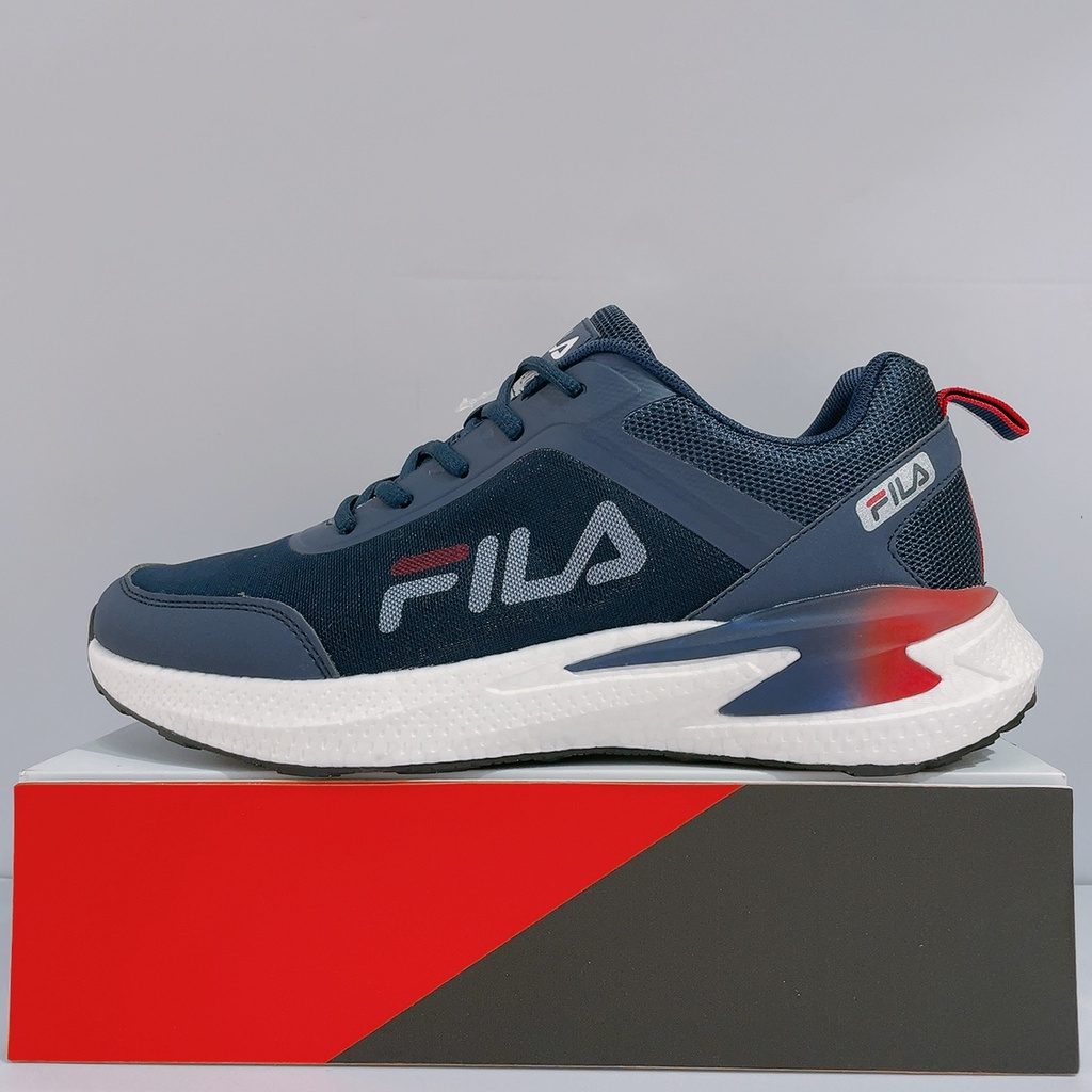 FILA 男生 藍色 舒適 輕量 運動 休閒 慢跑鞋 1-J309X-331