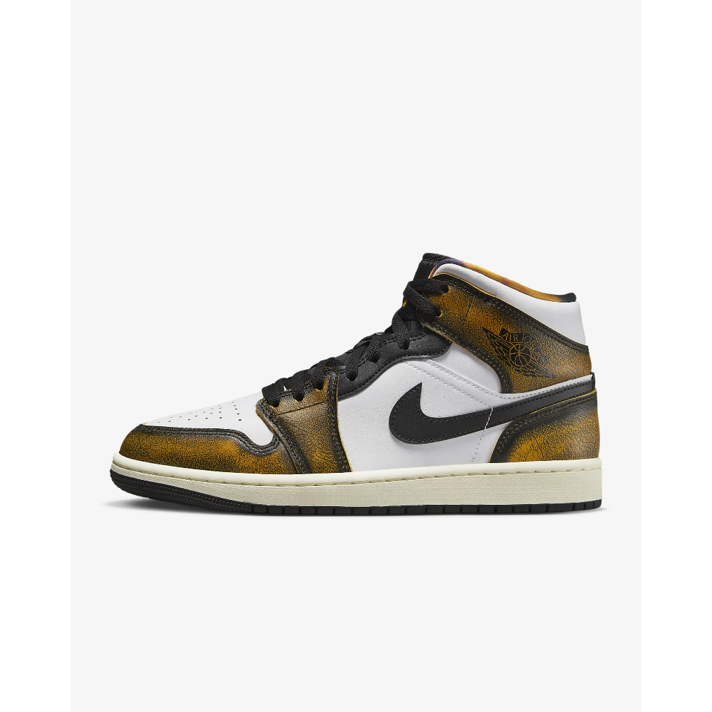 Air Jordan 1 休閒鞋Mid Wear Away 黑棕做舊男鞋DQ8417-071 [現貨