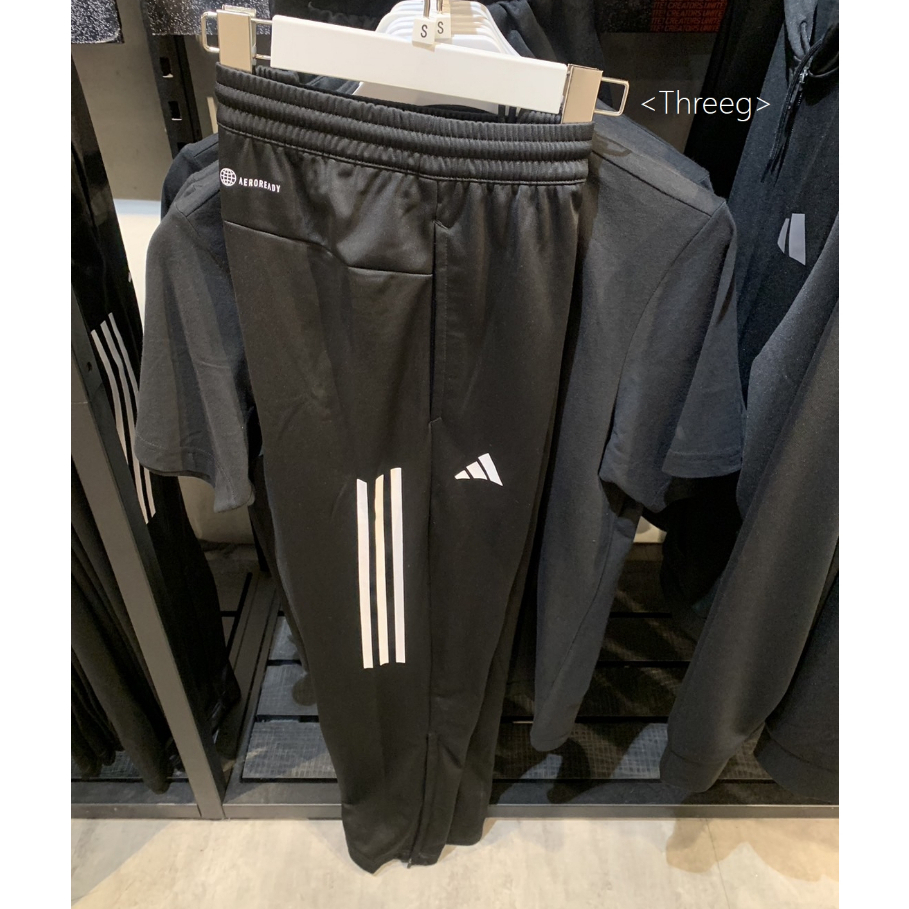 Threeg💫ADIDAS 3-STRIPES  運動長褲 吸濕排汗 褲腳拉鍊 黑色 男款 HT7180