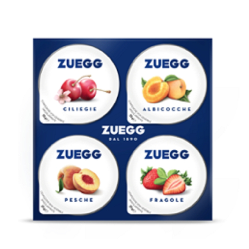 【義大利Zuegg】綜合果醬隨身包組 櫻桃 杏桃 水蜜桃 草莓(4入x25g)