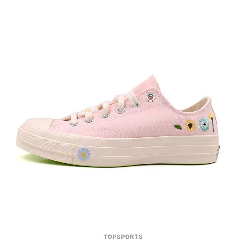 【TOP】Converse Chuck 1970s 小花刺繡 低幫 板鞋 A06072C 粉色 帆布鞋